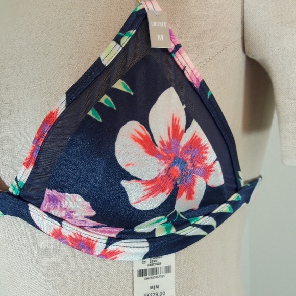 VS PINK Navy Blue Floral Bralette - Picture 2 of 8